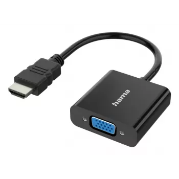 HAMA HDMI-VGA-adapter Classic Line 00300091 — HDMI (sisend) VGA-le (väljund), Full HD 1080p