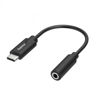 Hama 00300094 helikaabel 3,5 mm USB-C must