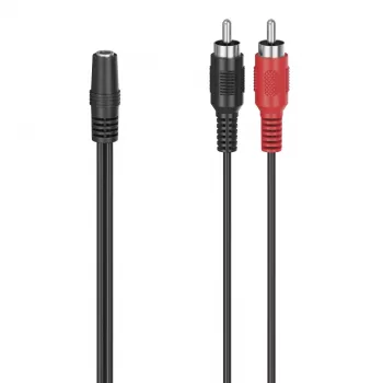 Helikaabel Hama 00305040 3,5 mm emane kuni 2 x RCA isane must
