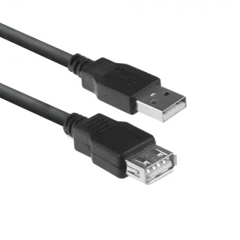 ACT USB 2.0 pikenduskaabel A-pistik - A-pesa 3 meetrit