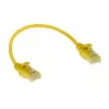 ACT Kollane 0.15 meetrit LSZH U/UTP CAT6 andmekeskuse slimline patch-kaabel snagless RJ45 pistikutega