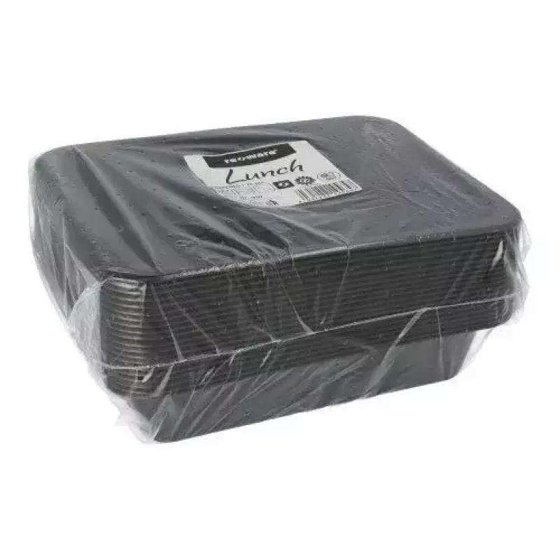 Ühekordne toiduainete säilitusanum Papstar 96552 polüpropüleenist must 227x178x45mm