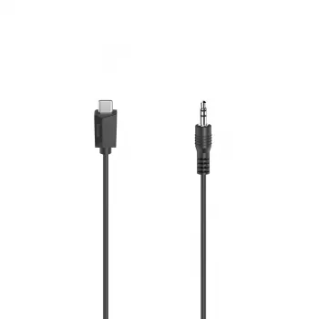 Hama 00200729 helikaabel 0,75 m 3,5 mm USB USB-C Must