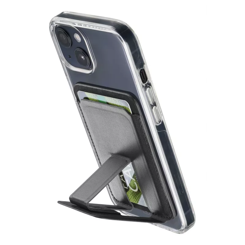 Cellularline Pocket Stand Mag Magnetiline kaardihoidik alusfunktsiooniga, ühildub MagSafe'iga