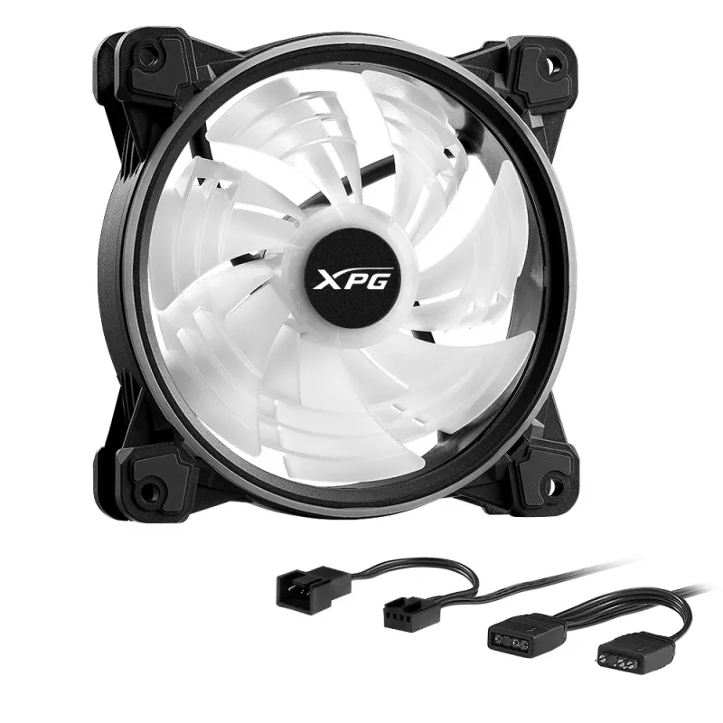 XPG HURRICANE 120 ARGB PWM Must, Ventilaator, 12 cm, 600 RPM, 2000 RPM, Must