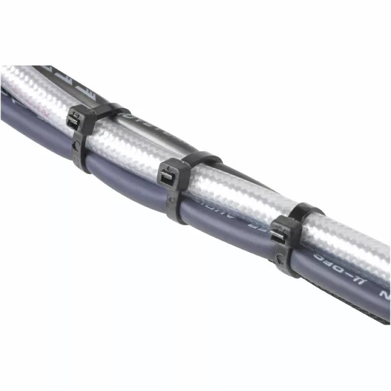 Hama 00221002 kaabliside Takjakinnitusega kaabliside Plast Must 150 tk
