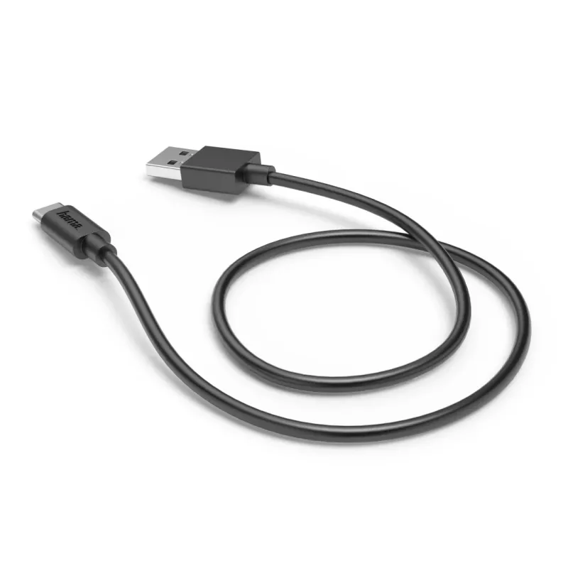 Hama 00201705 USB-kaabel USB 2.0 0,5 m USB A USB C Must