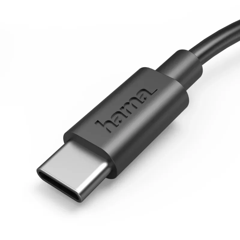 Hama 00201705 USB-kaabel USB 2.0 0,5 m USB A USB C Must