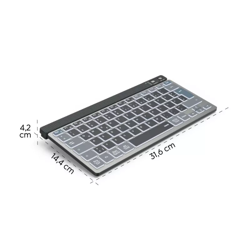 Hama WK-700 klaviatuur kodu/kontor Bluetooth QWERTZ saksa Antratsiit, must, sinine