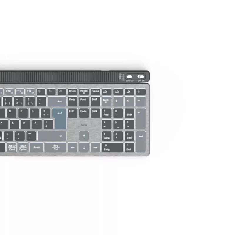 Hama WK-750 klaviatuur Kodu/Kontor Bluetooth QWERTZ Saksa antratsiit, must, sinine