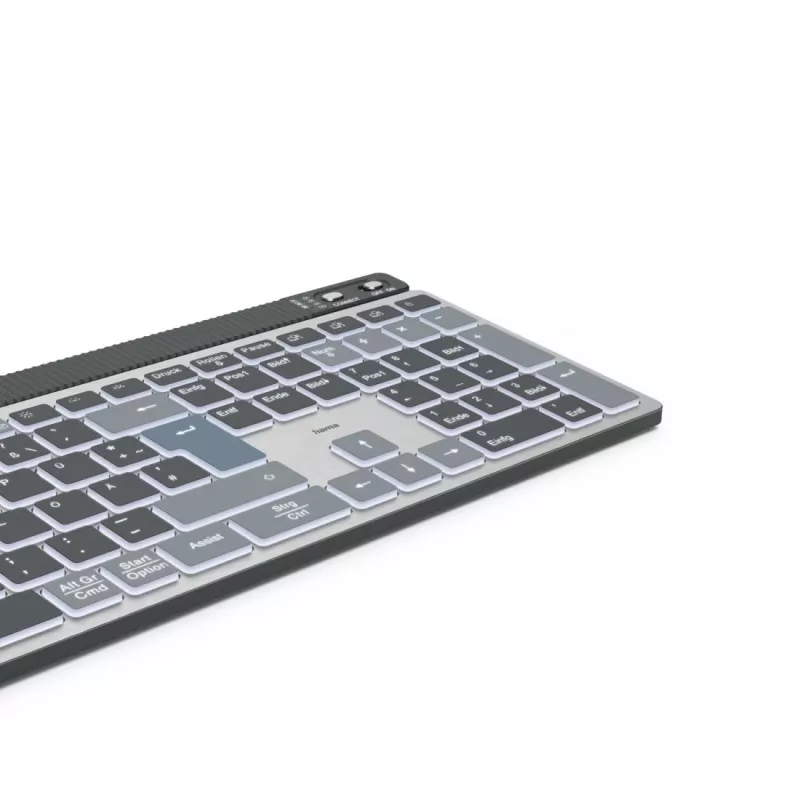 Hama WK-750 klaviatuur Kodu/Kontor Bluetooth QWERTZ Saksa antratsiit, must, sinine