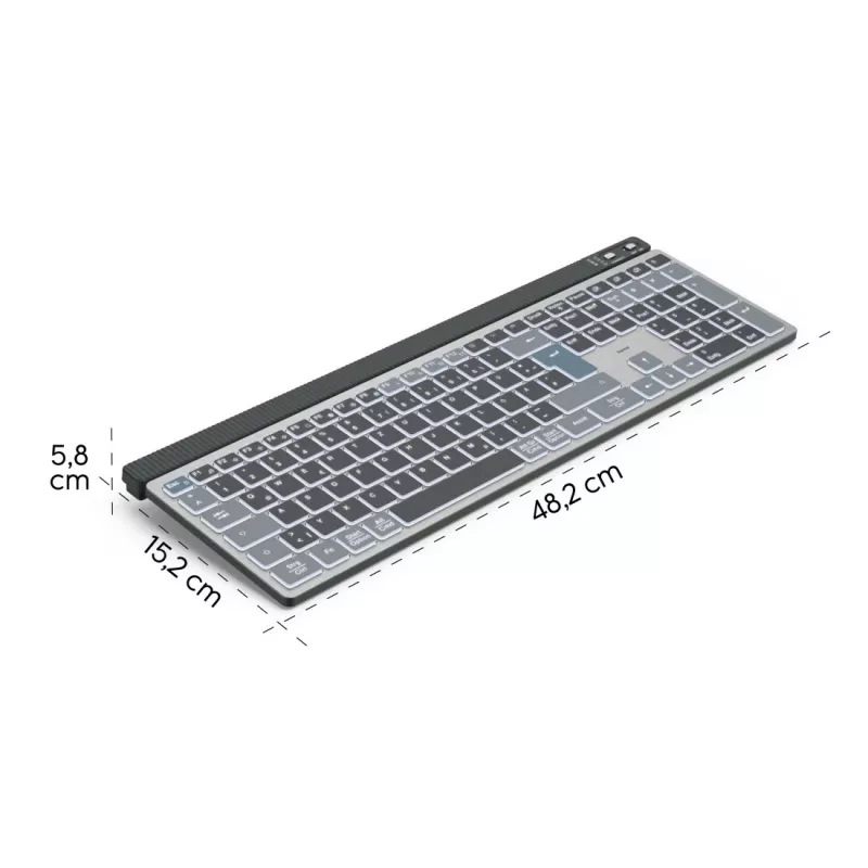 Hama WK-750 klaviatuur Kodu/Kontor Bluetooth QWERTZ Saksa antratsiit, must, sinine