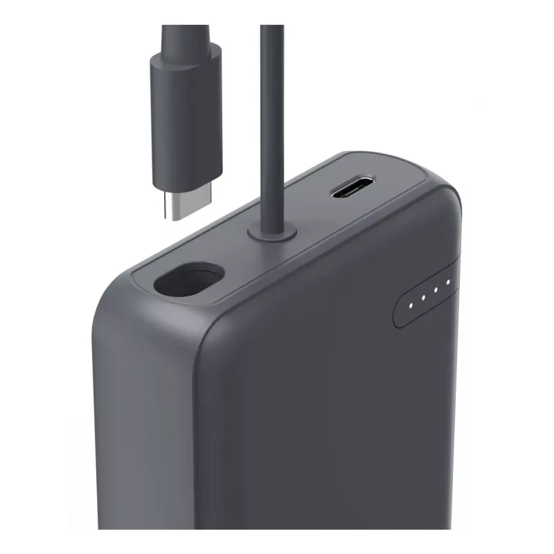 Hama “Travel” akupank integreeritud kaabliga, 10000mAh, 2 väljundit: 2x USB-C, antratsiit