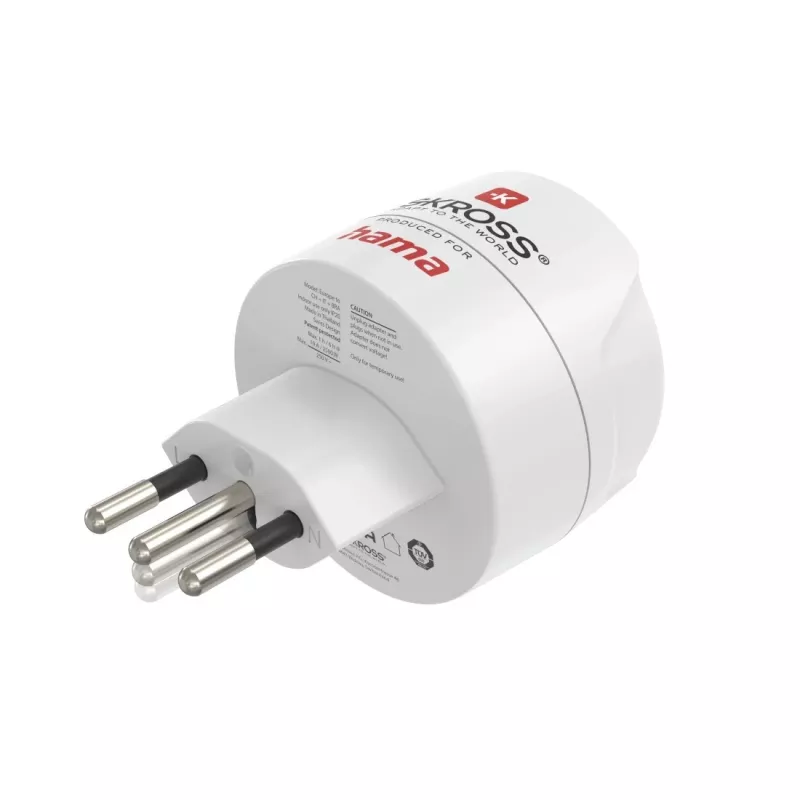 Hama 00223484 toitepistiku adapter Type J Type C (Europlug) Valge