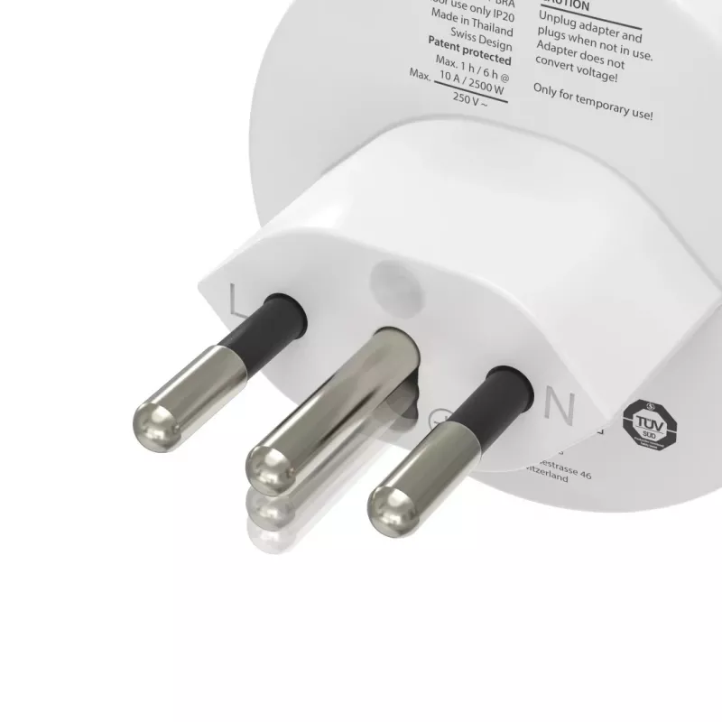 Hama 00223484 toitepistiku adapter Type J Type C (Europlug) Valge