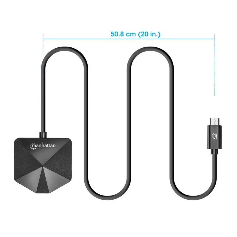 Manhattan USB-C ja USB-A kombodokk/jaotur, pordid (4): USB-A (x2) ja USB-C (x2), 5 Gbps (USB 3.2 Gen1 ehk USB 3.0), nurga all pesad lihtsaks ligipääsuks, USB-toitega (välist toiteallikat pole vaja)