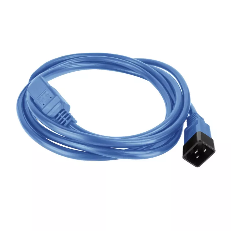 Toitekaabel ACT C20–C21 IEC60320 sinine 1 m, 250 V, 16 A