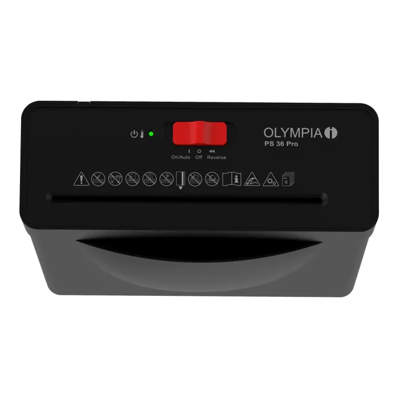 Paberipurustaja Olympia PS 36 Pro — ribapurustus, 8 L korv, 72 dB, must