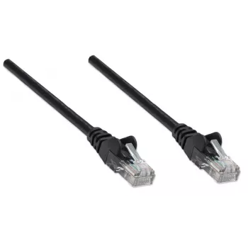 Intellinet võrguparanduskaabel, Cat5e, 7,5 m, must, CCA, U/UTP, PVC, RJ45, kullatud kontaktidega, tõmbetakistusega, varustatud kaablikaitsega, eluaegne garantii