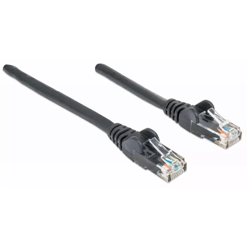 Intellinet võrguparanduskaabel, Cat6, 2m, must, CCA, U/UTP, PVC, RJ45, kullatud kontaktid, takerdumisvastane, kaitsekorgiga, eluaegne garantii