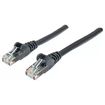 Intellinet võrguparanduskaabel, Cat6, 1,5 m, must, CCA, U/UTP, PVC, RJ45, kullatud kontaktid, haardumisvastane, saapaga, eluaegne garantii