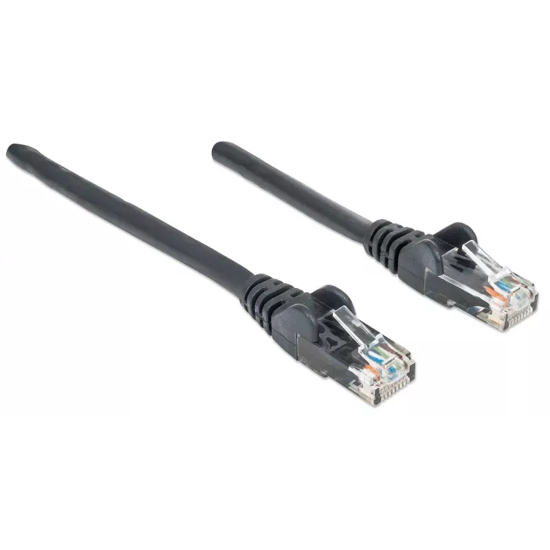 Intellinet võrguparanduskaabel, Cat6, 1,5 m, must, CCA, U/UTP, PVC, RJ45, kullatud kontaktid, haardumisvastane, saapaga, eluaegne garantii