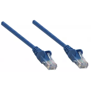 Intellinet võrguparanduskaabel, Cat6, 1,5 m, sinine, CCA, U/UTP, PVC, RJ45, kullatud kontaktidega, takistuseta, kaablikaitsega, eluaegne garantii