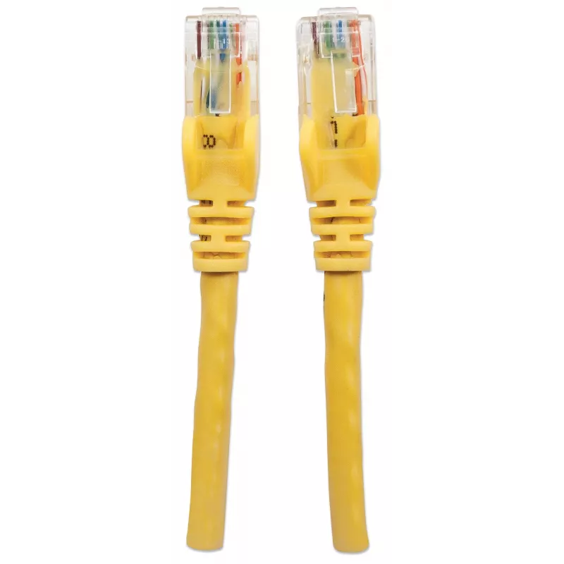 Intellinet võrguparanduskaabel, Cat6, 1m, kollane, CCA, U/UTP, PVC, RJ45, kullatud kontaktid, takerdumisvastane, kaitsetutiga, eluaegne garantii