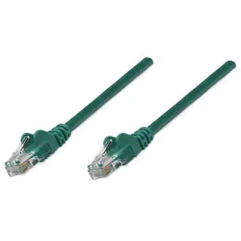 Intellinet võrgujuhtme patch-kaabel, Cat5e, 3 m, roheline, CCA, U/UTP, PVC, RJ45, kullatud kontaktidega, tõmbumiskaitsmega, kaitsvalt kaetud, eluaegne garantii