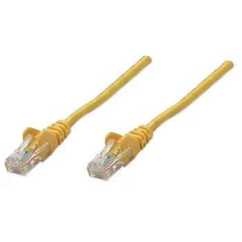 Intellinet võrgukaabel, Cat5e, 3m, kollane, CCA, U/UTP, PVC, RJ45, kullatud kontaktid, takerdusvaba, kaablikaitse, eluaegne garantii