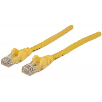 Intellinet võrguparanduskaabel, Cat6, 0,5 m, kollane, CCA, U/UTP, PVC, RJ45, kullatud kontaktid, tõmbetõkestus, saapaga, eluaegne garantii