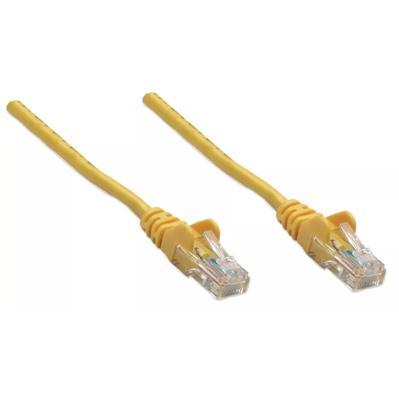 Intellinet Network patch-kaabel, Cat5e, 2m, kollane, CCA, U/UTP, PVC, RJ45, Gold Plated Contacts, Snagless, Booted, Lifetime Warranty