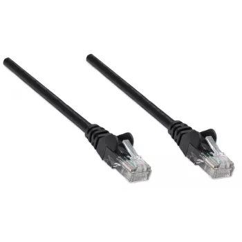Intellinet võrgujuhtmeparanduskaabel, Cat5e, 2 m, must, CCA, U/UTP, PVC, RJ45, kullatud kontaktid, takerdumisvastane, kaitsemuhviga, eluaegne garantii