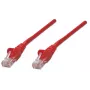 Intellinet võrgukaabel, Cat5e, 2 m, punane, CCA, U/UTP, PVC, RJ45, kullatud kontaktid, tõmblukuga, kaitsva mansetiga, eluaegne garantii