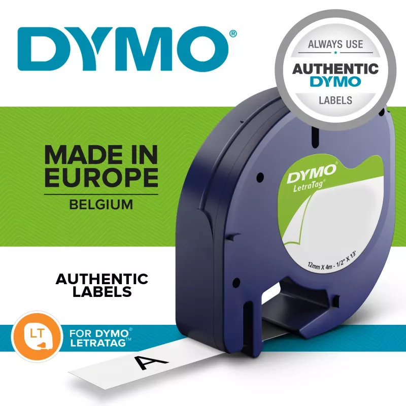 DYMO LetraTag ® 100T - Sildimarker QWZ, QWERTZ, otse-termo / termoülekanne, Hall
