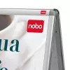 Nobo Essence A2 A-raamiga kõnniteesilt, hõbedane, alumiinium, 485 mm, 850 mm