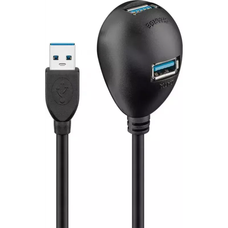 USB 3.0 pikenduskaabel Goobay 95918 Must
