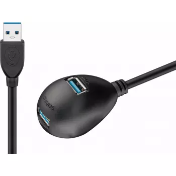 USB 3.0 pikenduskaabel Goobay 95918 Must