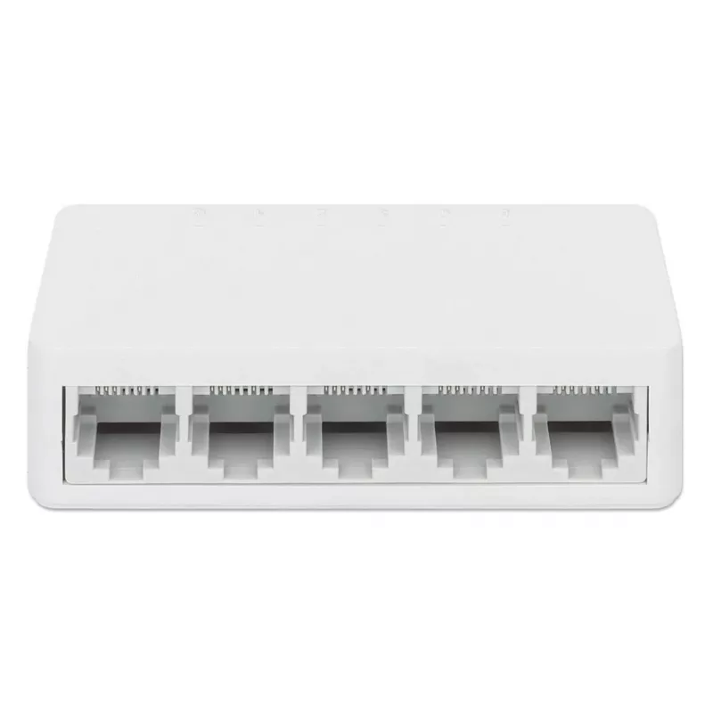 Manhattan 5-pordine kiire Etherneti kommutaator, plastist, kolmeaastane garantii, karbis