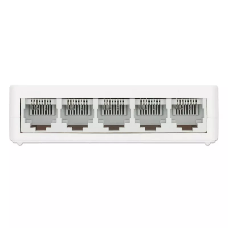 Manhattan 5-pordine kiire Etherneti kommutaator, plastist, kolmeaastane garantii, karbis