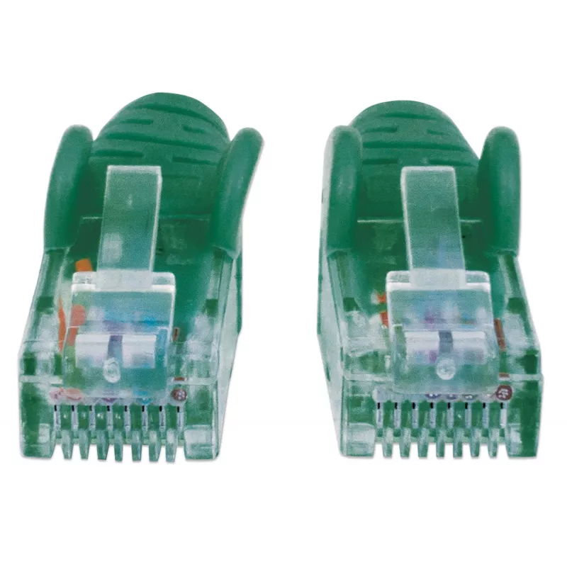 Intellineti võrguparanduskaabel, Cat6, 20 m, roheline, CCA, U/UTP, PVC, RJ45, kullatud kontaktid, haakumisvastane, kaitsekattega, eluaegne garantii
