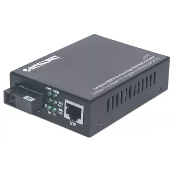 Intellinet Fast Ethernet WDM Bi-Directional Single Mode meediumimuundur, 10/100Base-Tx to 100Base-Fx (SC) single-mode, 20 km (12.4 mi), WDM (Rx1550/Tx1310)
