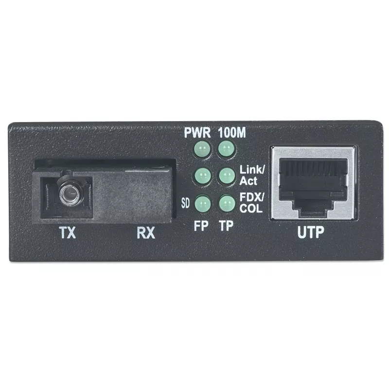 Intellinet Fast Ethernet WDM Bi-Directional Single Mode meediumimuundur, 10/100Base-Tx to 100Base-Fx (SC) single-mode, 20 km (12.4 mi), WDM (Rx1550/Tx1310)