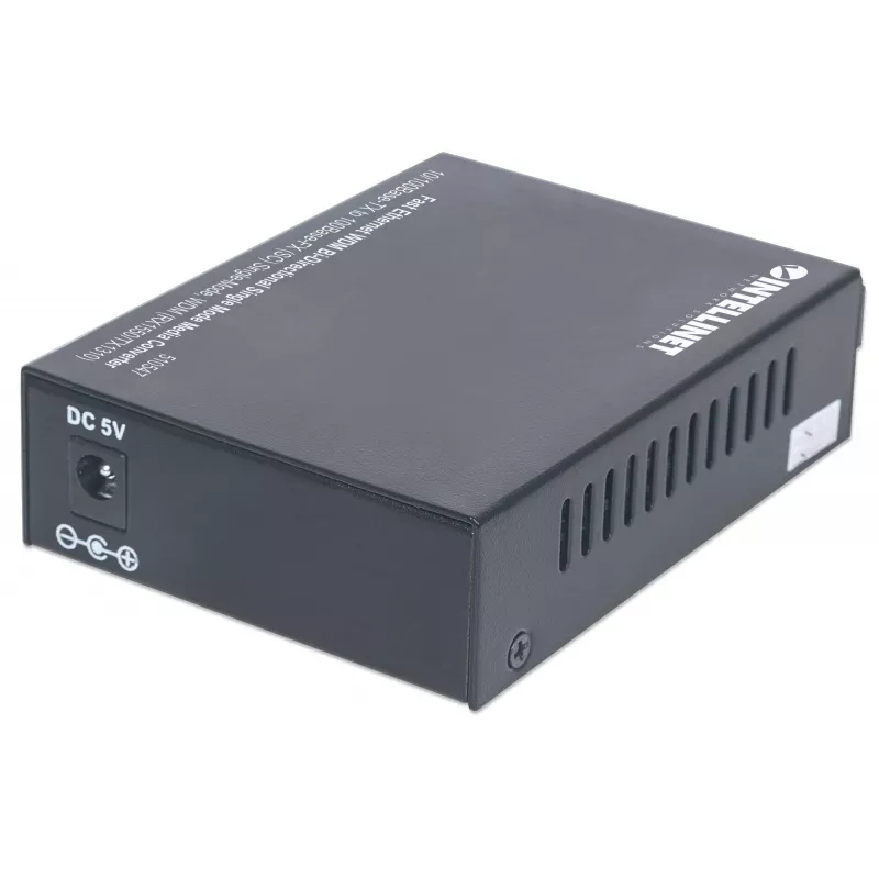 Intellinet Fast Ethernet WDM Bi-Directional Single Mode meediumimuundur, 10/100Base-Tx to 100Base-Fx (SC) single-mode, 20 km (12.4 mi), WDM (Rx1550/Tx1310)
