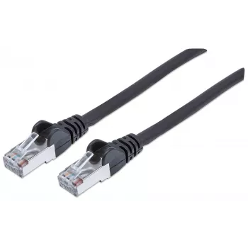 Intellinet võrguparanduskaabel, Cat6A, 30 m, must, vask, S/FTP, LSOH / LSZH, PVC, RJ45, kullatud kontaktid, takerdumisvastane, kaitsemuhviga, eluaegne garantii