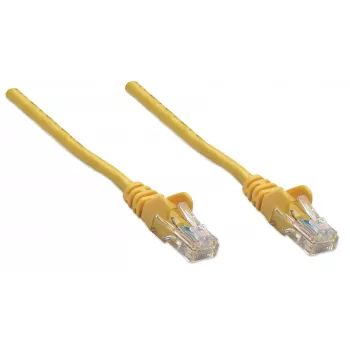 Intellinet võrguparanduskaabel, Cat5e, 1,5 m, kollane, CCA, U/UTP, PVC, RJ45, kullatud kontaktidega, takerdumisvastane, saapaga, eluaegne garantii