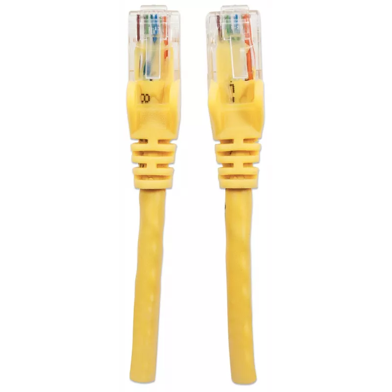 Intellineti võrguparanduskaabel, Cat6A, 7,5 m, kollane, vask, S/FTP, LSOH / LSZH, PVC, RJ45, kullatud kontaktid, takistuseta, kaablikaitsega, eluaegne garantii
