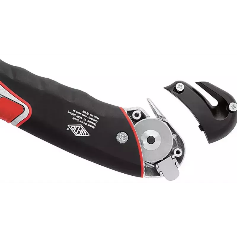 Utility knife WEDO 78 855 Must Punane Hõbedane
