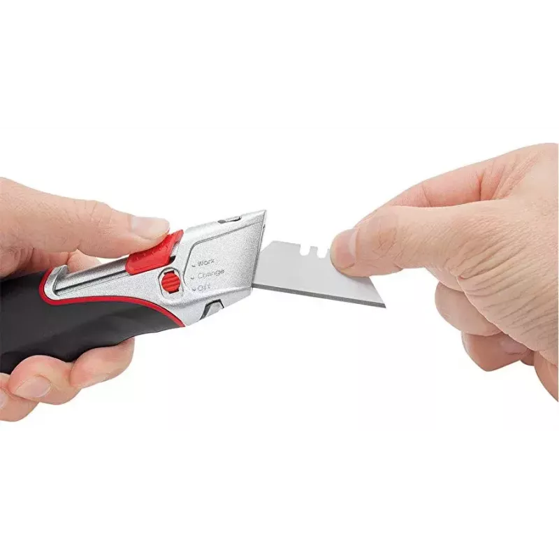 Utility knife WEDO 78 855 Must Punane Hõbedane