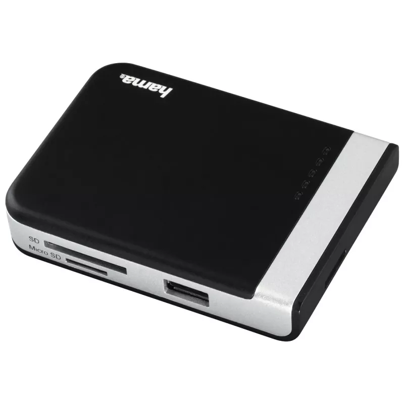 Hama 00054546 kaardilugeja USB 3.2 Gen 1 (3.1 Gen 1) Type-A/USB-C Must, Hõbedane